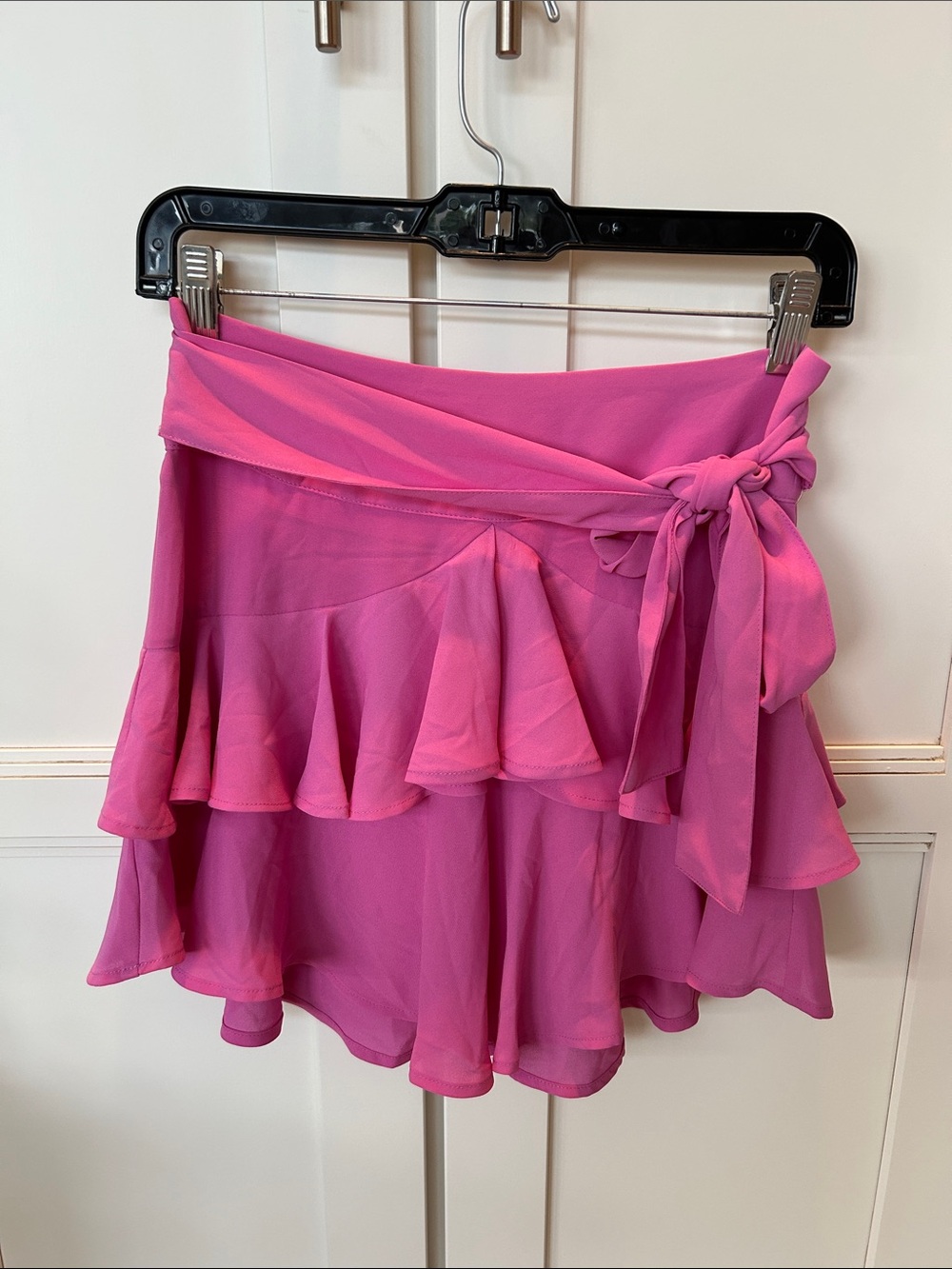 Express NWT Ruffled Tie-Waist Pink Skirt